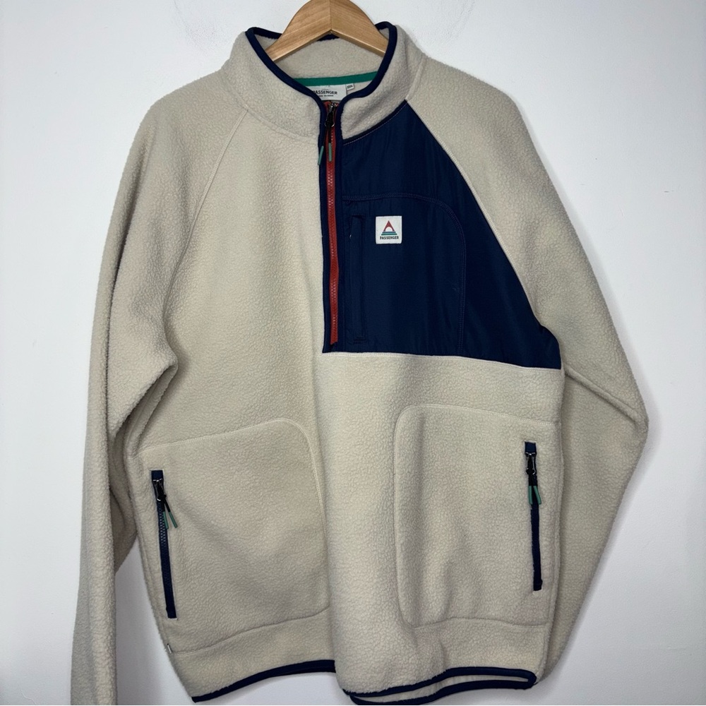 Passenger Offgrid 1/2 Zip Recycled Polar-Lined Sherpa Fleece Sweatshirt - Picture 4 of 11